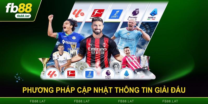 Phương pháp cập nhật thông tin giải đấu